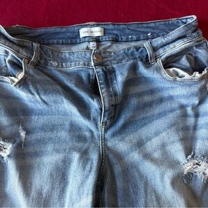 Lane Bryant Blue Distressed Women Jeans